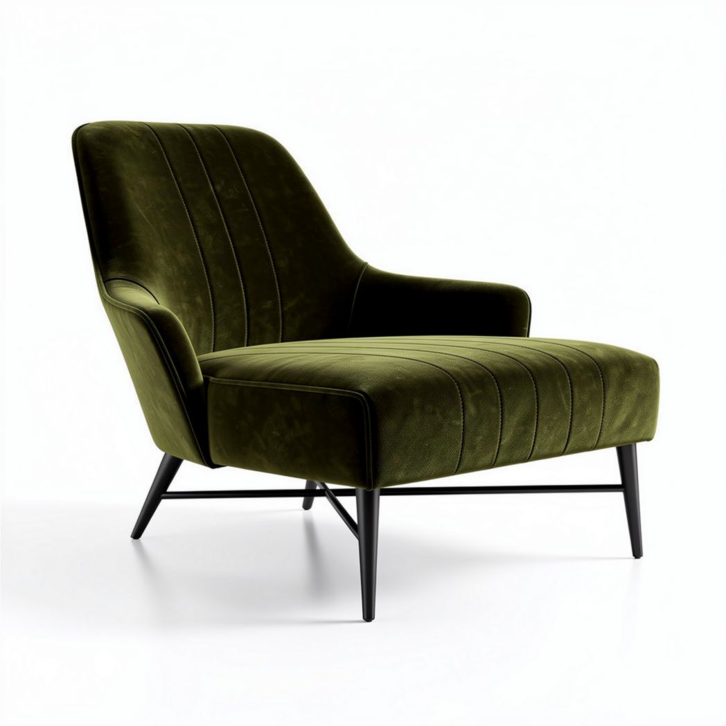 Chaise longue en bois clair avec coussin en tissu blanc et dimensions 150 x 75 x 80cm